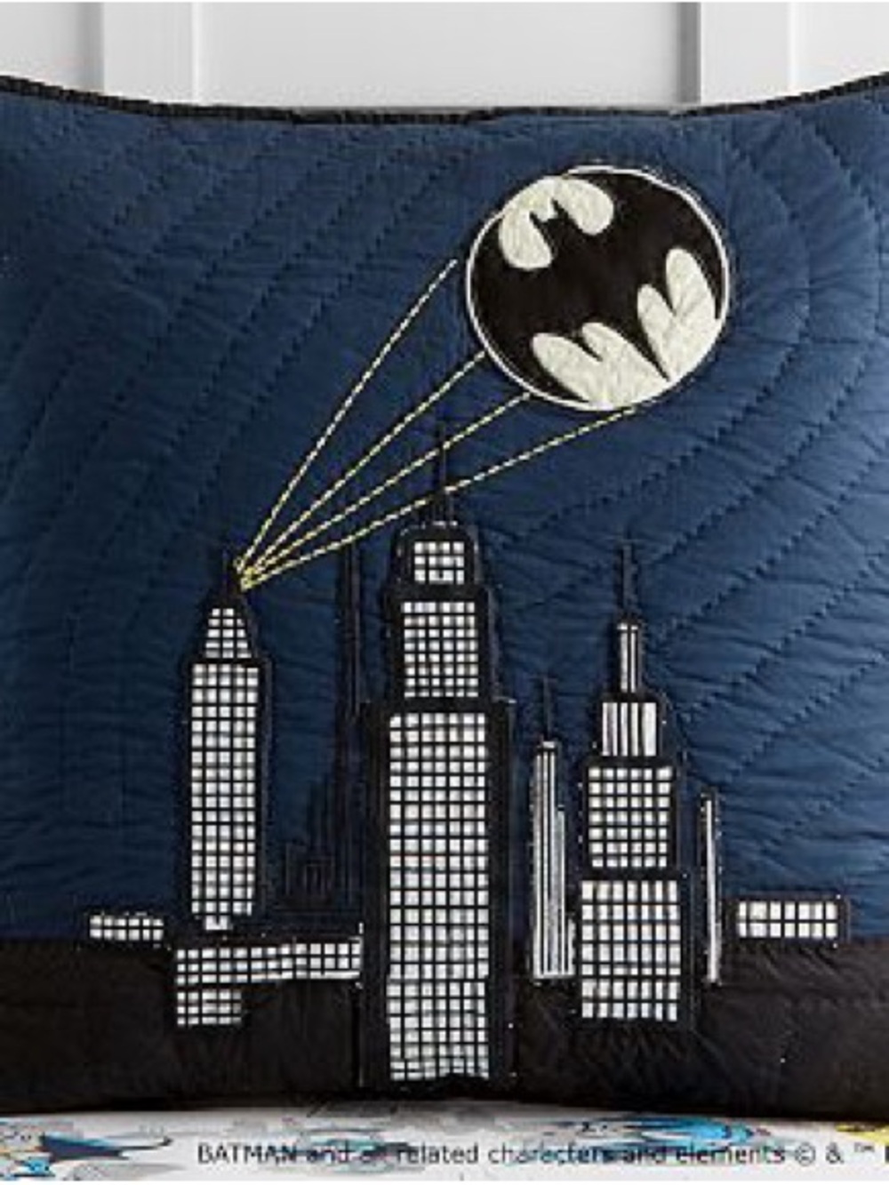 Pottery Barn Kids Batman City Scape Euro Sham